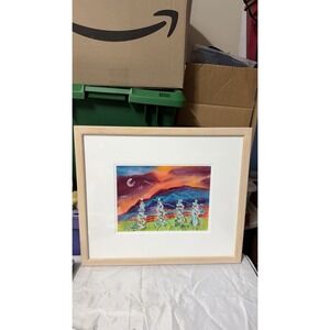Phyllis Kapp 1997 Signed Framed Southwest Landscape Print Wall Art
